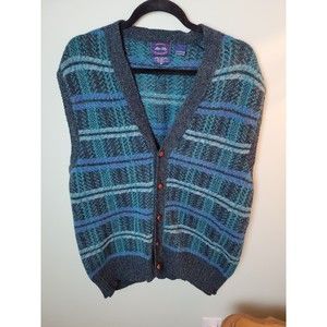 🎁 Vintage Allen Lolly Nottingham England  scottish wool plaid Sweater vest